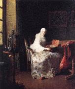 jean-Baptiste-Simeon Chardin The Canary painting